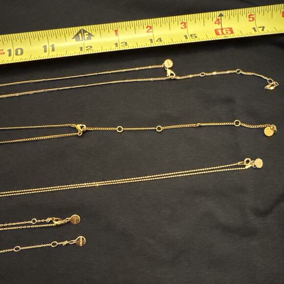 Stella & Dot Lot Of 5 Necklaces All Gold Tone - Picture 3 of 7